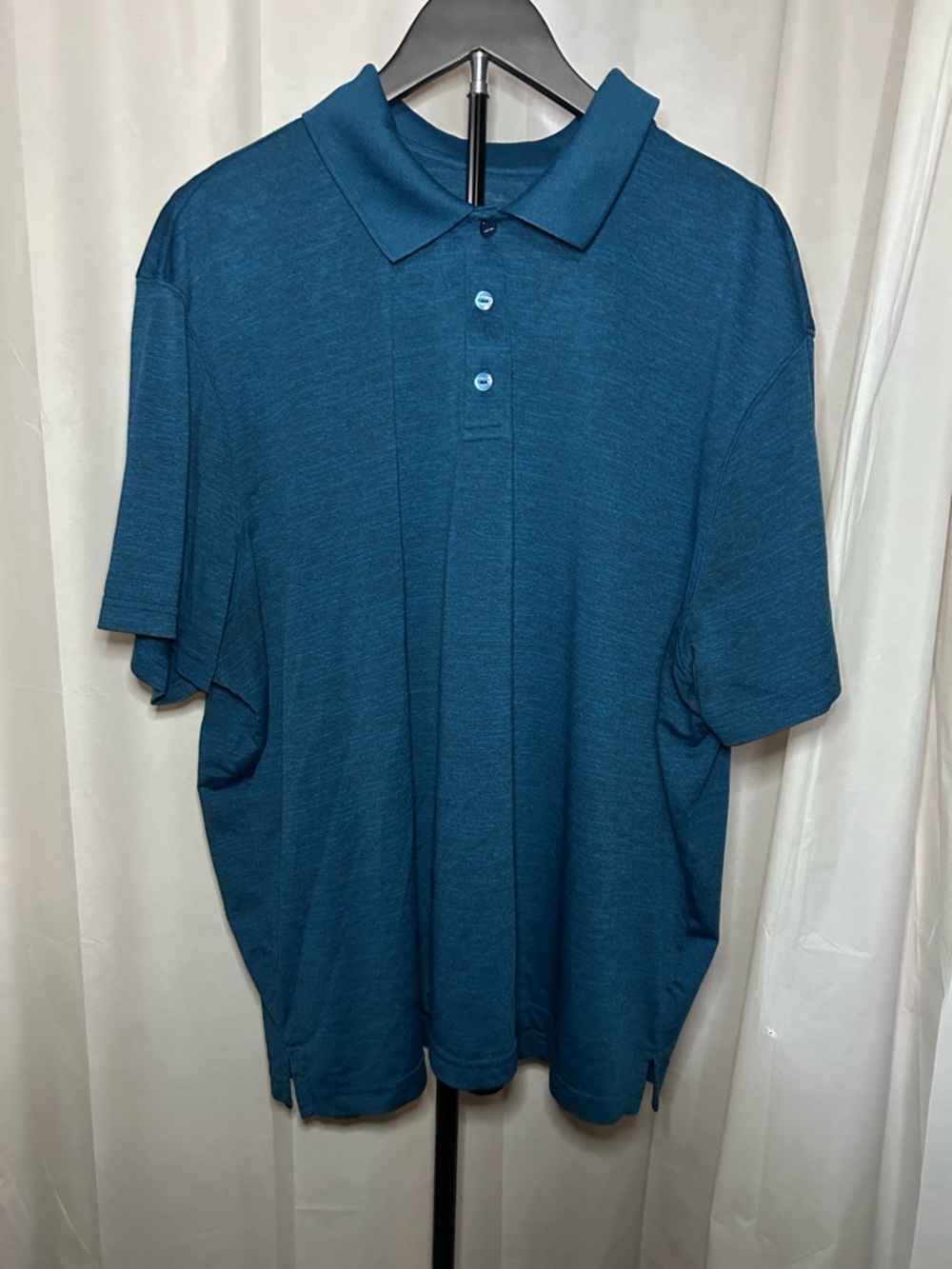 Haggar Cool 18 Men's Polo Shirt in Teal Blue